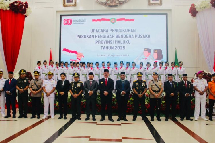 Kukuhkan Paskibraka Maluku 2025, Gubernur  Serukan Kibarkan Merah Putih dengan Disiplin dan Integritas