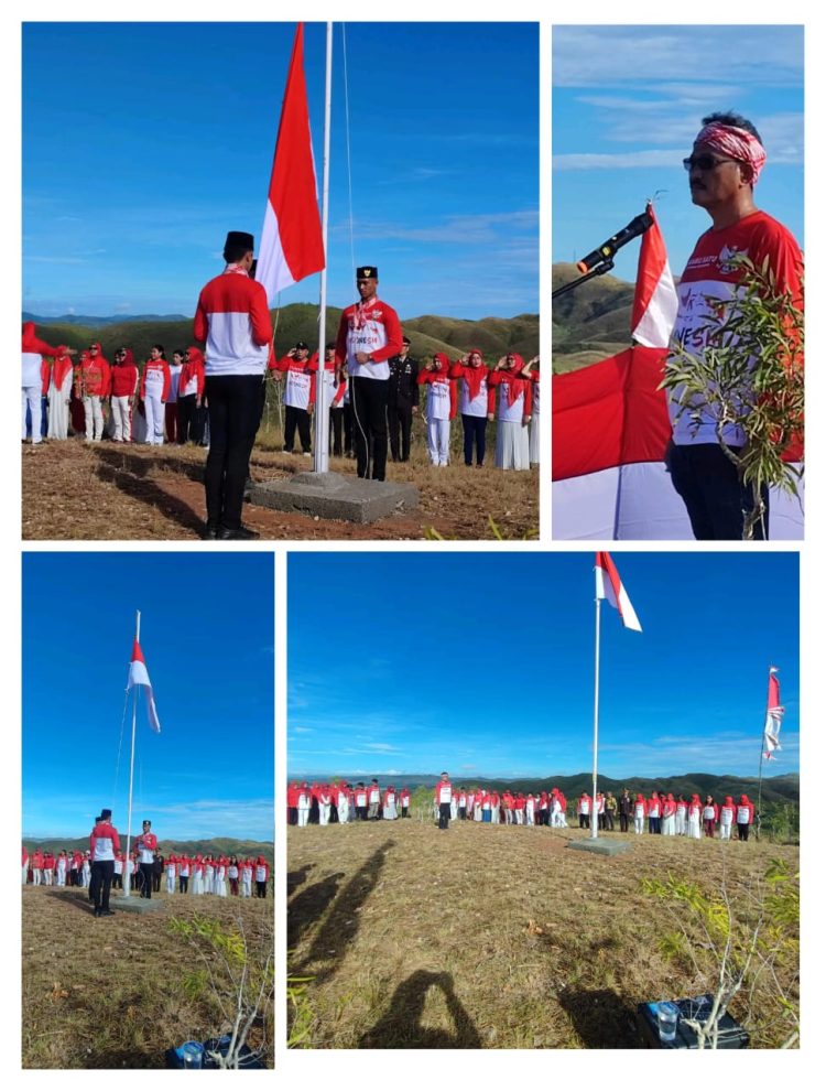 Anggota DPRD BURU Erwin Tanaya Jadi Irup HUT RI Ke-80 di Puncak Bukit Tatanggo