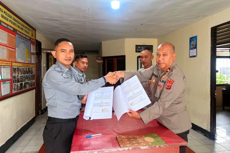 Perkuat Kolaborasi, Lapas Wahai Perpanjang PKS dengan Polsek Wahai