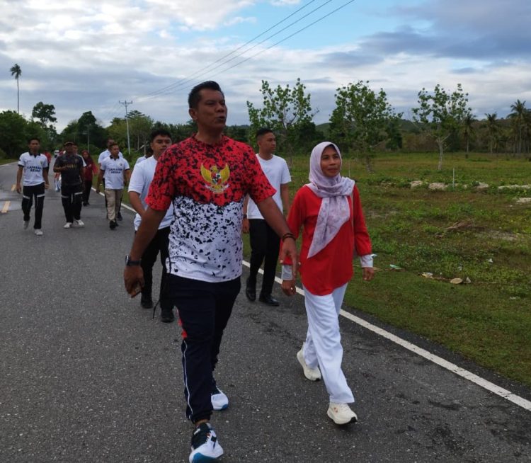Semarak HUT RI Ke-80, Lapas Namlea Gelar Fun Walk