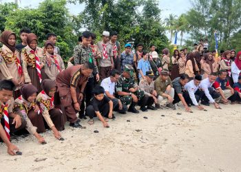 Dukung Konservasi Laut, Lapas Wahai Ikut Pelepasan Tukik Penyu Lekang
