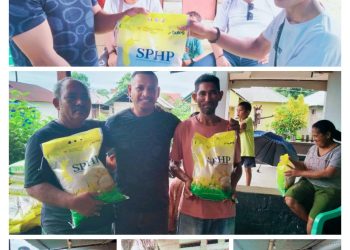 Sambut HUT GPM ke-90, Sami Latbual Bagi Beras Gratis ke Warga