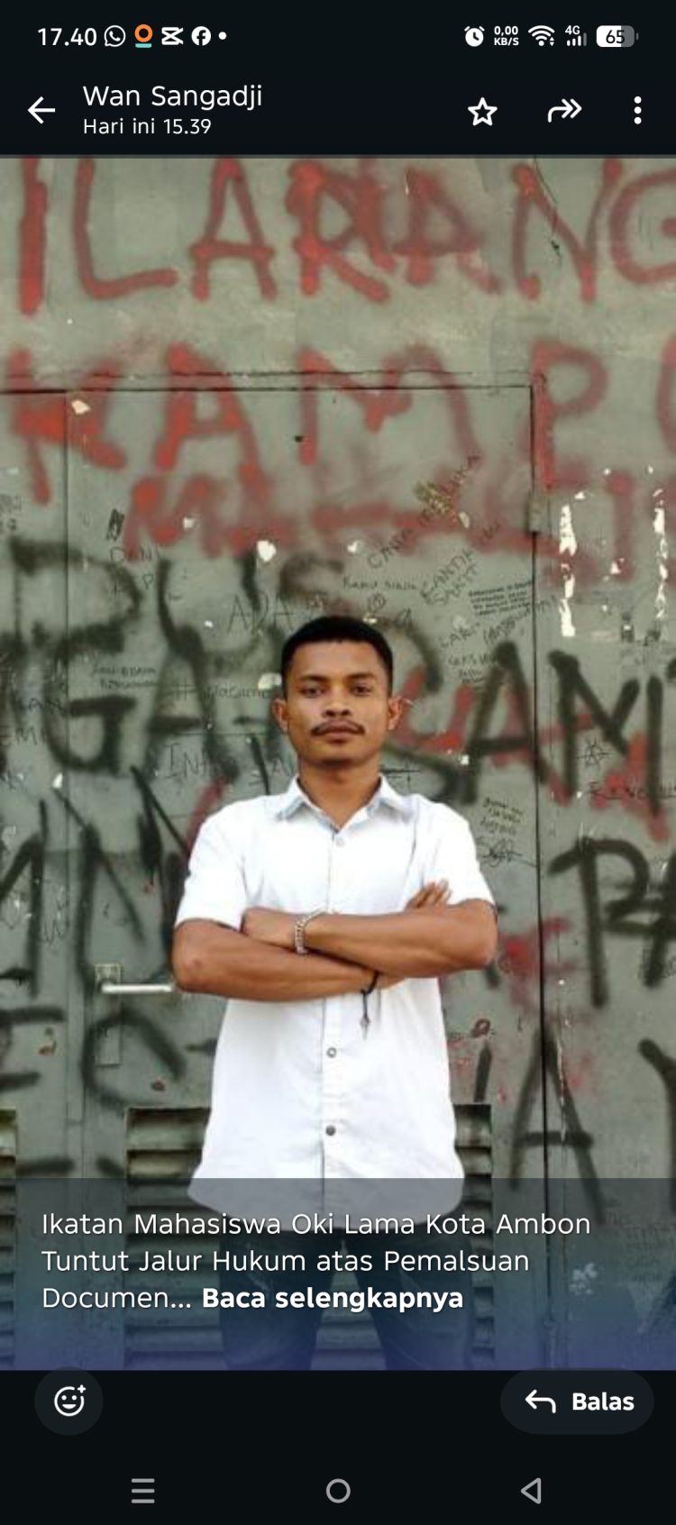 Ikatan Mahasiswa Oki Lama Kota Ambon Tuntut Jalur Hukum atas Pemalsuan Documen