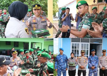Polres Buru Laksanakan Kegiatan Pemberian  Ucapan Selamat HUT TNI ke-80