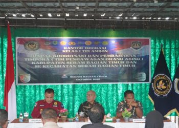 Kantor Imigrasi Kelas I TPI Ambon Gelar Rakor dan Pembahasan TIMPORA Kabupaten SBT