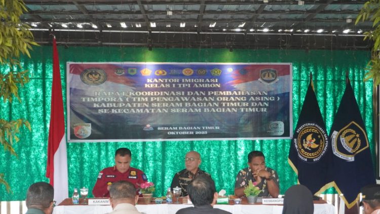 Kantor Imigrasi Kelas I TPI Ambon Gelar Rakor dan Pembahasan TIMPORA Kabupaten SBT