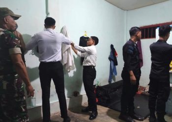 Ciptakan Lingkungan Bersih, Lapas Wahai dan Koramil 1502-05 Gelar Razia Gabungan