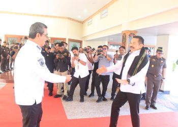 Gubernur Hendrik Lewerissa Bersama Forkopimda Sambut Jaksa Agung ST Burhanuddin di Ambon