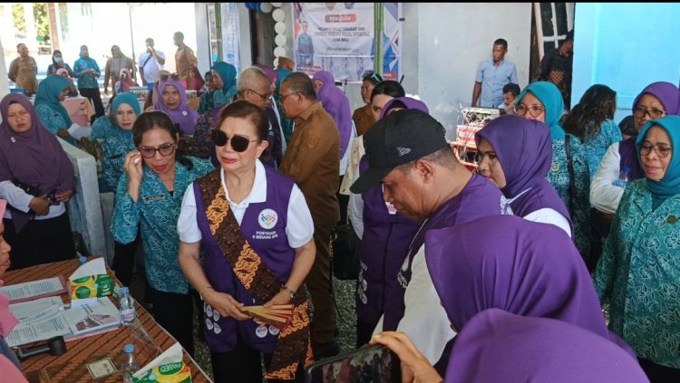 Ketua TP PKK Maluku Maya Baby Lewerissa Kunker ke Bursel Temu Kader Posyandu dan Sosialiasi Program Stunting