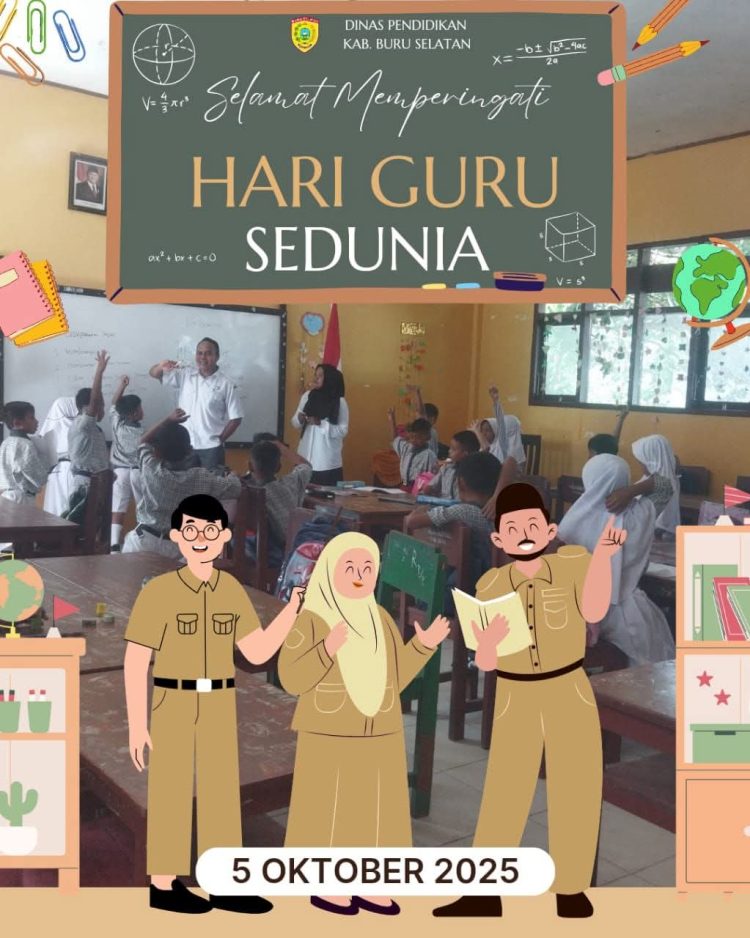 Hari Guru Sedunia 5 Oktober 2025 Poster hari guru sedunia