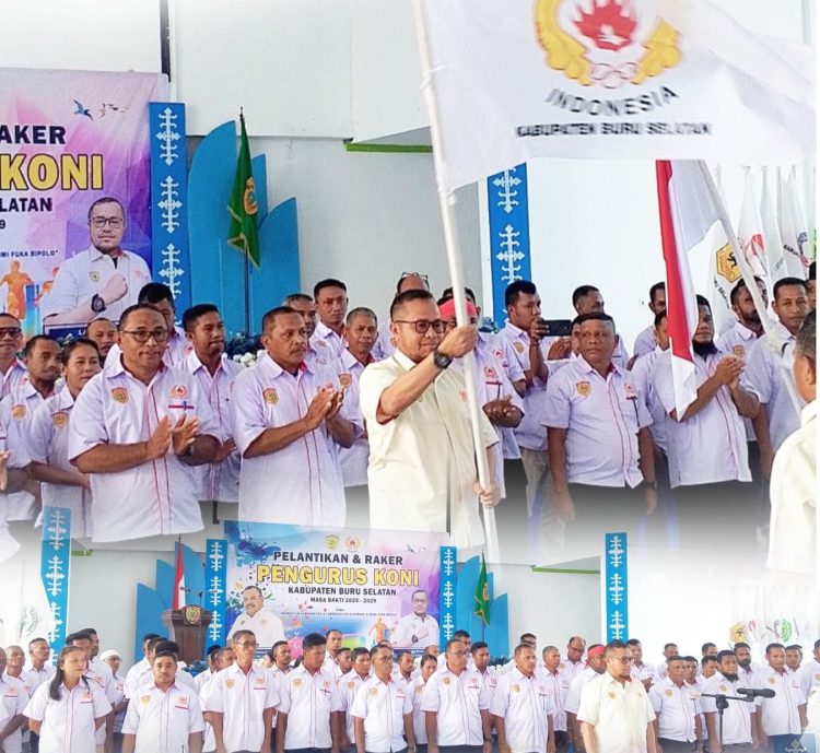 Bupati La Hamidi  Resmi Jabat Ketua KONI Buru Selatan