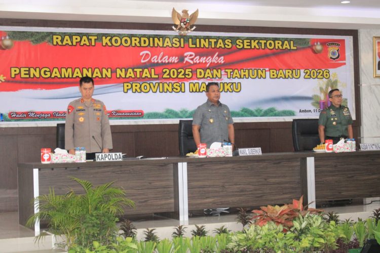 Wakil Gubernur Maluku Hadiri Rakor Lintas Sektoral Pengamanan Natal 2025 dan Tahun Baru 2026