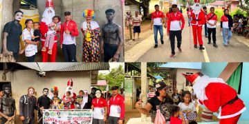 Perankan Tokoh Santa Claus, Lapas Wahai Tebar Sukacita Natal Bagi Anak-anak Desa Solea