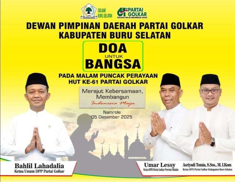 DPD Golkar Bursel Gelar Doa Untuk Bangsa pada Puncak HUT ke-61