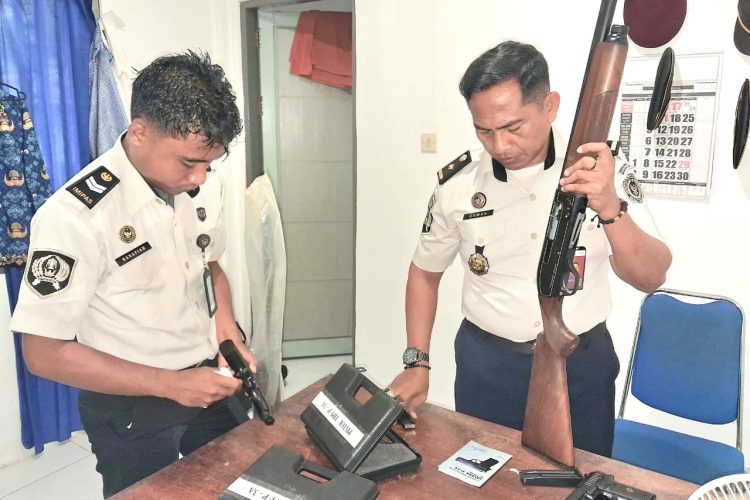 Pastikan Kesiapsiagaan Pengamanan, Lapas Wahai Inventarisasi Senjata Api
