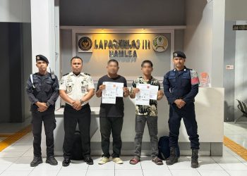 Selesai Jalani Pidana, Dua Warga Binaan Lapas Namlea Hirup Udara Bebas