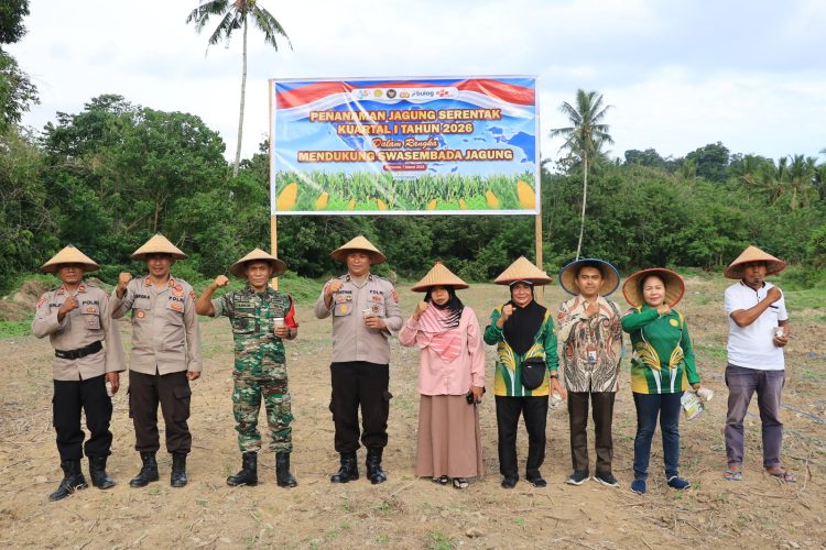 Polres Buru Selatan Laksanakan Penanaman Jagung Serentak Kuartal I Tahun 2026 dalam Rangka Mendukung Swasembada Jagung