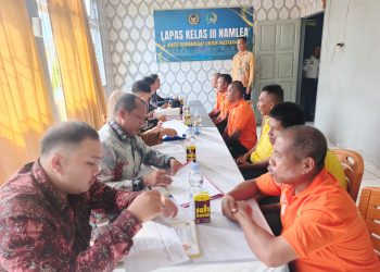 Lakukan Pengawasan Pidana, 20 Warga Binaan Lapas Namlea Ikuti Wasmat PN Namlea