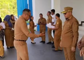 Dinas Pendidikan Buru Selatan Silaturahmi dengan Bupati La Hamidi dan Jajaran Usai Idul Fitri
