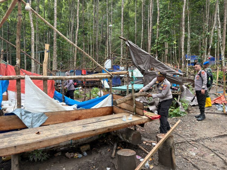 PENERTIBAN PETI WARAMSIHAT:  300 TENDA DIBONGKAR, AKTIVITAS TAMBANG ILEGAL DILUMPUHKAN