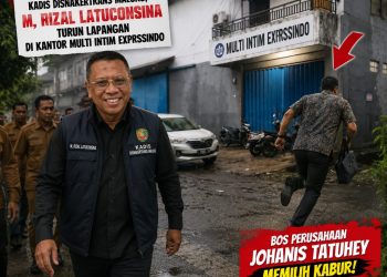 Kadis Disnakertrans Maluku Pimpin Turun Langsung Lapangan, Johanis Tatuhaey yang Juga Pemilik SPBU Waeyame Kabur Tinggalkan Kantor