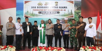 Sambut HUT Bhayangkara ke-80, Polres Buru Gelar Doa Bersama Lintas Agama