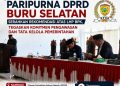 DPRD Buru Selatan Tegaskan Komitmen Perkuat Akuntabilitas Daerah melalui Rekomendasi LHP BPK
