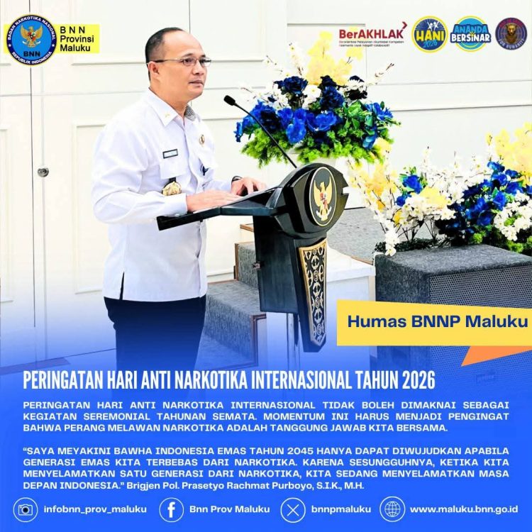 Kepala BNN Maluku Tegaskan Perang Melawan Narkotika Bukan Sekadar Seremonial, Selamatkan Generasi Menuju Indonesia Emas 2045