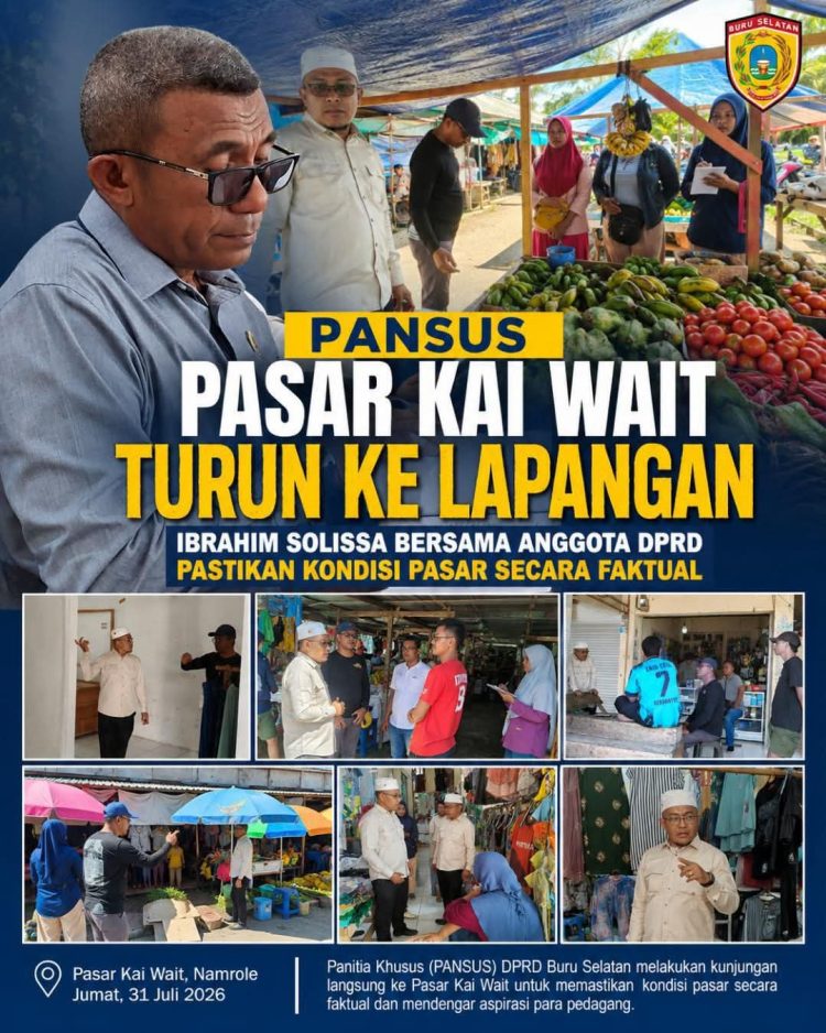 PANSUS DPRD Buru Selatan Tinjau Pasar Kai Wait, Dengarkan Langsung Aspirasi Pedagang Demi Pengembangan Pasar