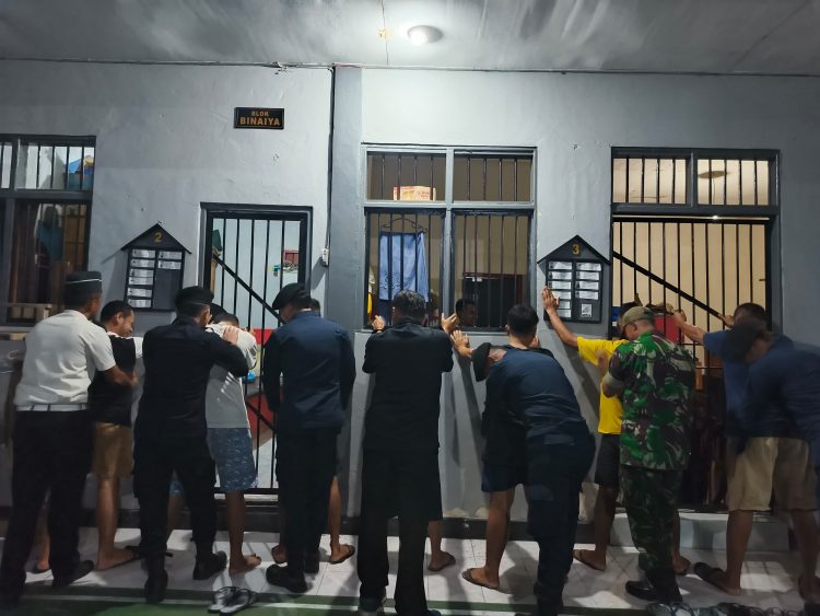 Lapas Wahai Gandeng Koramil Gelar Penggeledahan Mendadak Blok Hunian