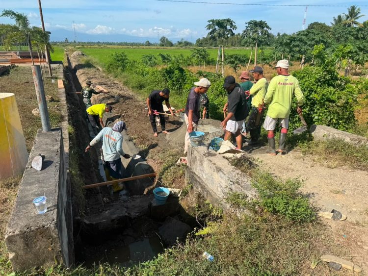 Karya Bakti Saluran Irigasi Persawahan di Desa Waetele, Dukung Percetakan Sawah Rakyat