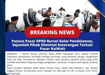 Pansus Pasar DPRD Bursel Gelar Pendalaman, Sejumlah Pihak Dimintai Keterangan Terkait Pasar Kai Wait