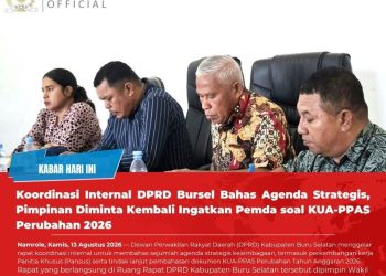 ‎Koordinasi Internal DPRD Bursel Bahas Agenda Strategis, Pimpinan Diminta Kembali Ingatkan Pemda soal KUA-PPAS Perubahan 2026
