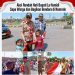 Bupati La Hamidi dan Wakil Bupati Gerson E. Selsily Sapa Warga dan Bagikan Bendera di Pusat Kota Namrole
