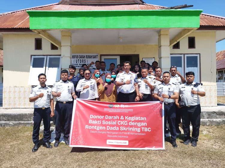 Wujud Kepedulian Nyata, Lapas Namlea Gandeng RSUD Namlea Gelar Bakti Sosial Donor Darah Jelang HUT Ke-81 RI