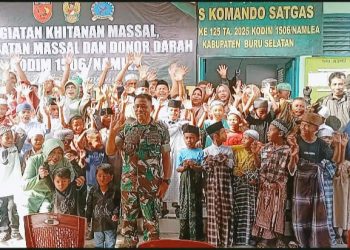81 Anak Ikuti Sunatan Gratis Koramil Leksula, Wujud Kepedulian TNI kepada Rakyat