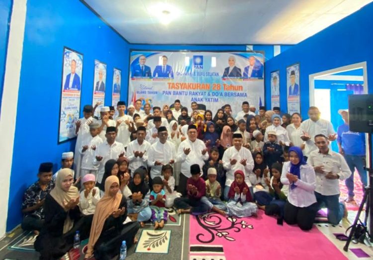 28 Tahun PAN, Bupati La Hamidi dan Ketua DPD PAN Buru Selatan Dinilai Konsisten Besarkan PAN dan Peduli Masyarakat
