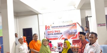 Tak Sekadar Bicara, PKS Maluku Turun Langsung Bantu Korban Kebakaran Batu Merah, Saadia Uluputty Datangi Posko Pengungsian