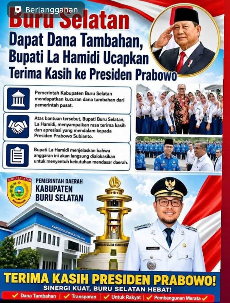 Pemkab Buru Selatan Dapat Tambahan Transfer Rp80,6 Miliar dari Pusat