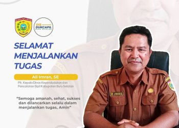 Ali Imran Resmi Menjabat Plt. Kepala Disdukcapil Buru Selatan