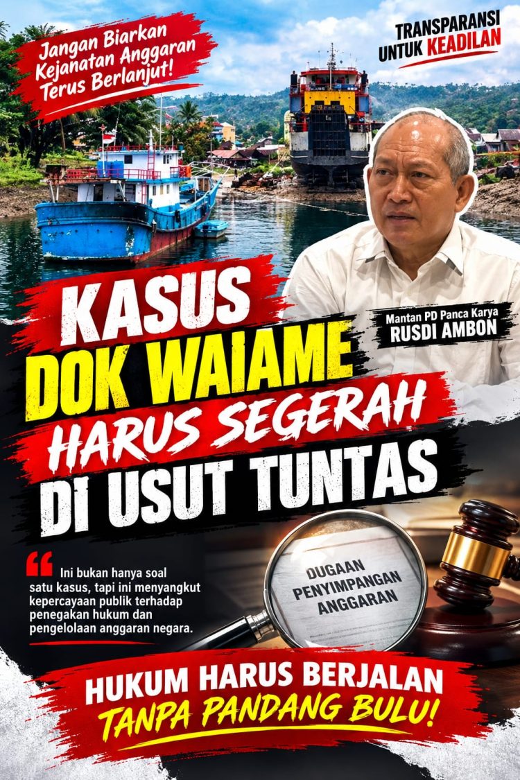 Slamet Riyadi dan Rusdy Ambon Belum Dijadikan Tersangka, Kejati Maluku Diminta Tegas Kawal Penyidikan