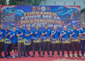 Semarak HUT Ke-81 TNI, Kodam XV/Pattimura Gelar Turnamen Tenis Meja Piala Panglima TNI