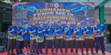 Semarak HUT Ke-81 TNI, Kodam XV/Pattimura Gelar Turnamen Tenis Meja Piala Panglima TNI